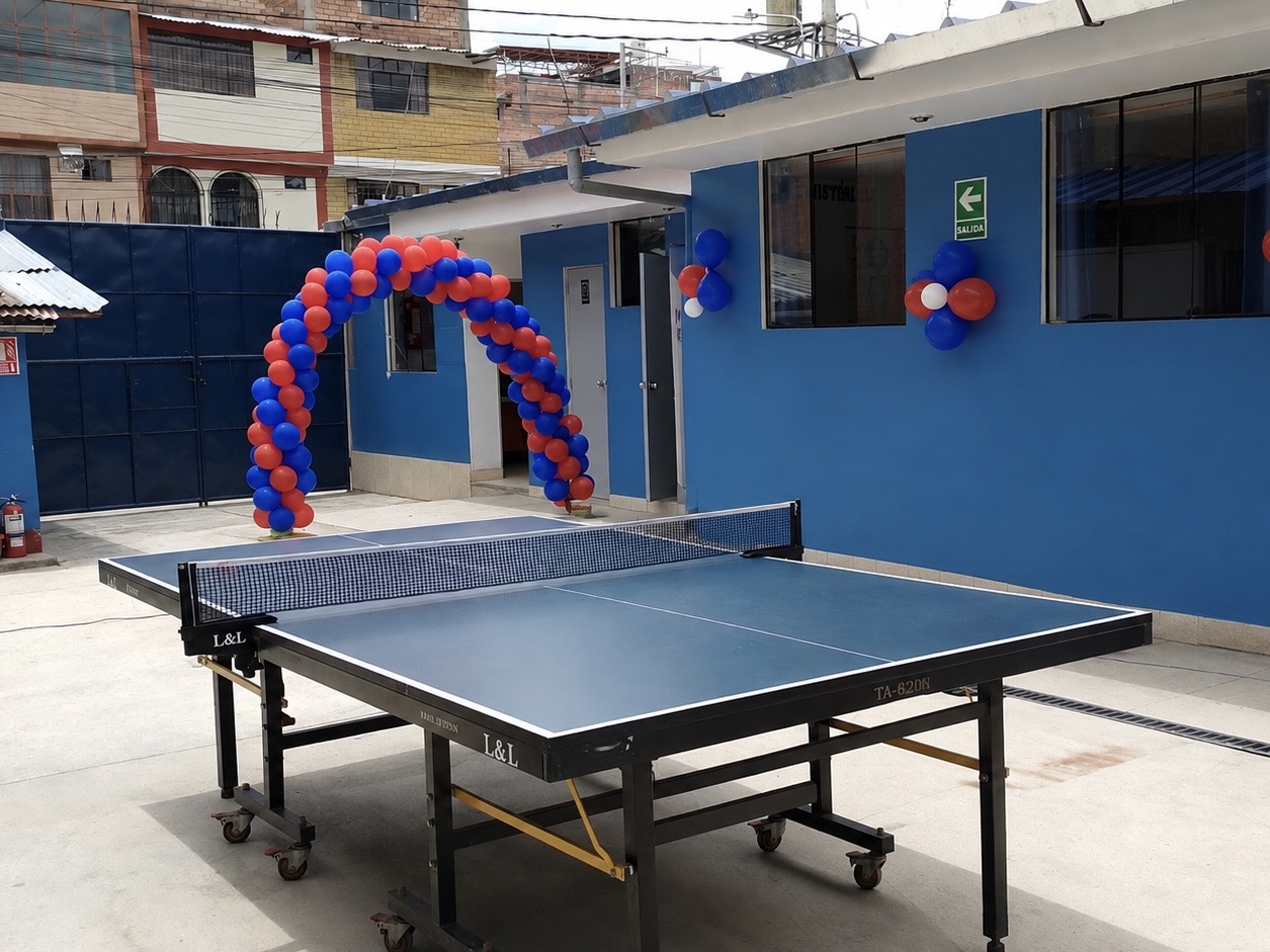 Zona de recreación con mesa de ping-pong