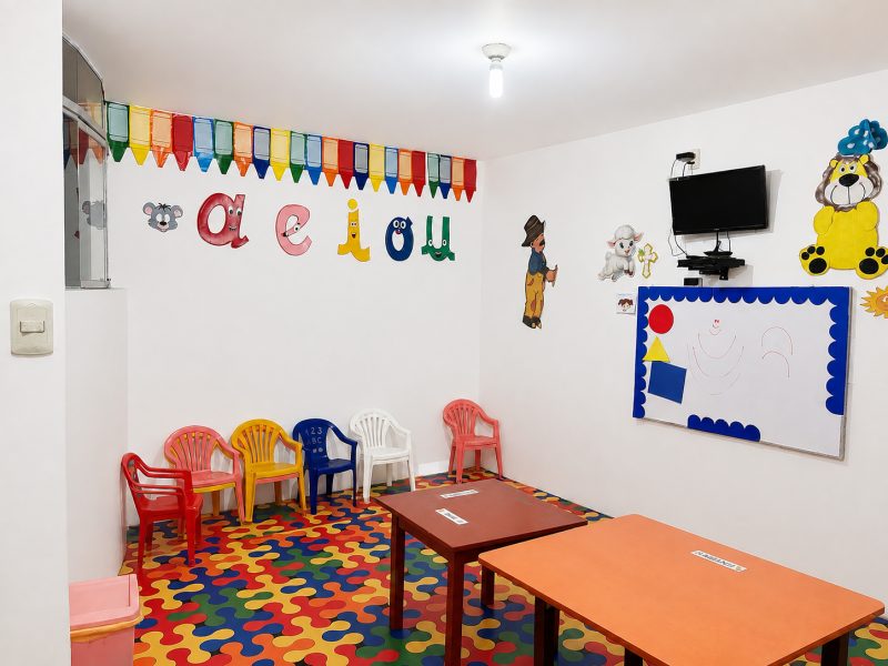 Aula de los niños más pequeños, lista para la jornada